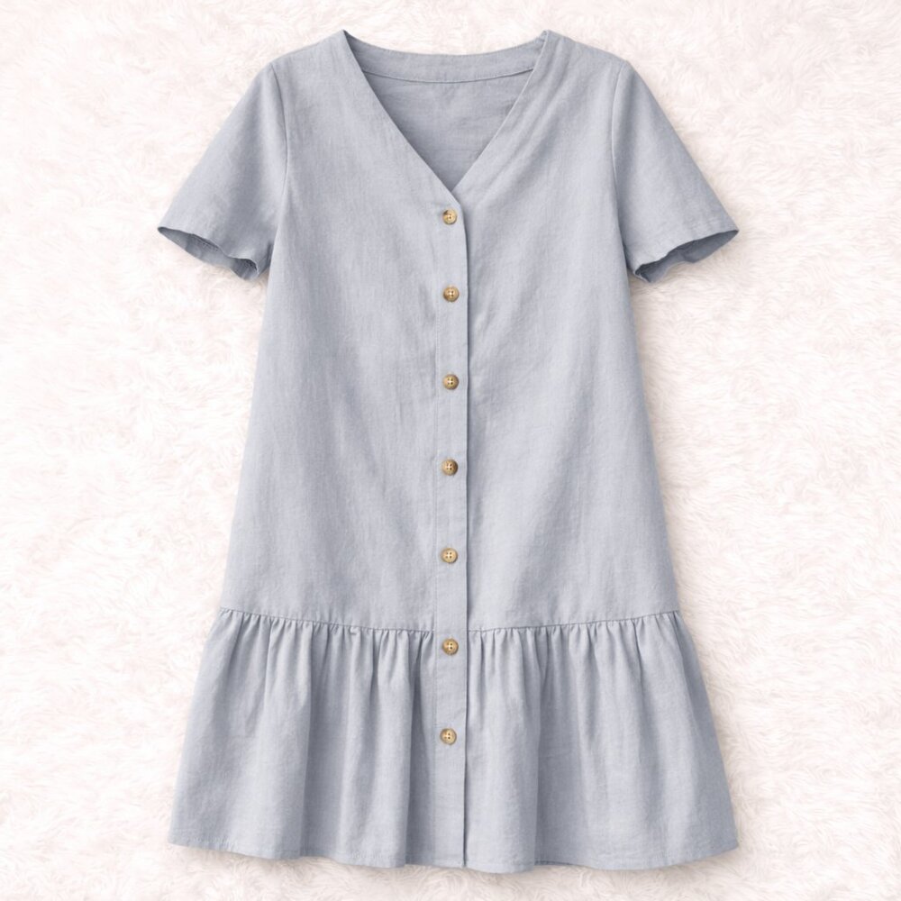 Cupshe Swim Cover-up/Dress Light Blue/Grey Size Large NWT